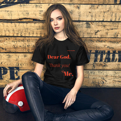 Dear God Unisex short-sleeved t-shirt - Red Print