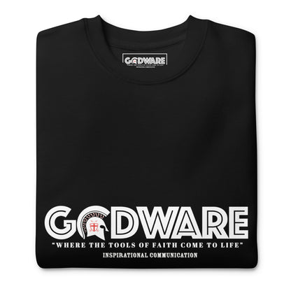 Godware logo (Premium Cotton) Sweatshirt  - White print