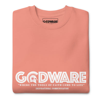 Godware logo (Premium Cotton) Sweatshirt  - White print