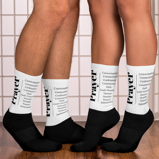 Prayer  Inspirational Unisex cotton stretch socks