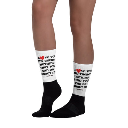 I Love You cotton stretch socks