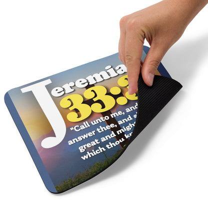 Jeremiah 33:3 Mouse Pad | Christian Desk Accessory