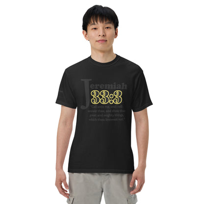Jeremiah 33 Men's short-sleeve heavyweight tee