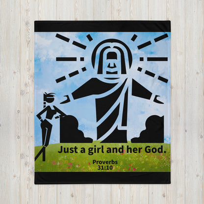 Just a Girl Velvety Soft Throw Blanket