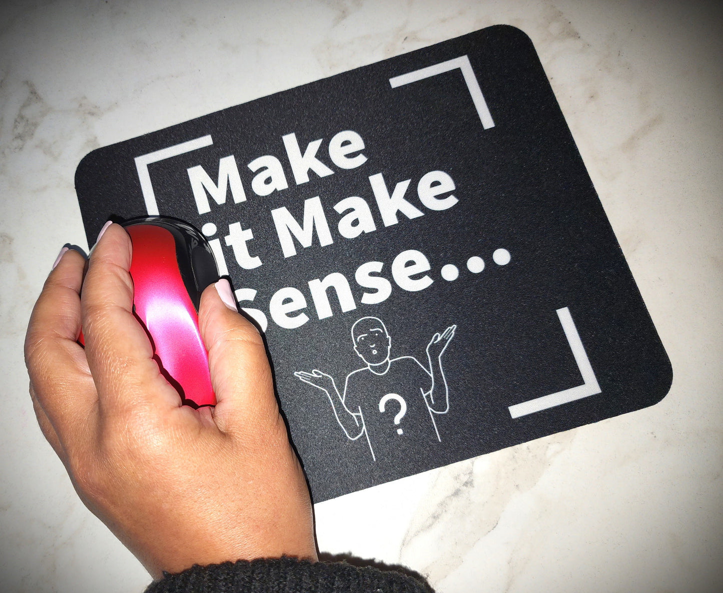 Make Sense Mouse pad - Black/Gold