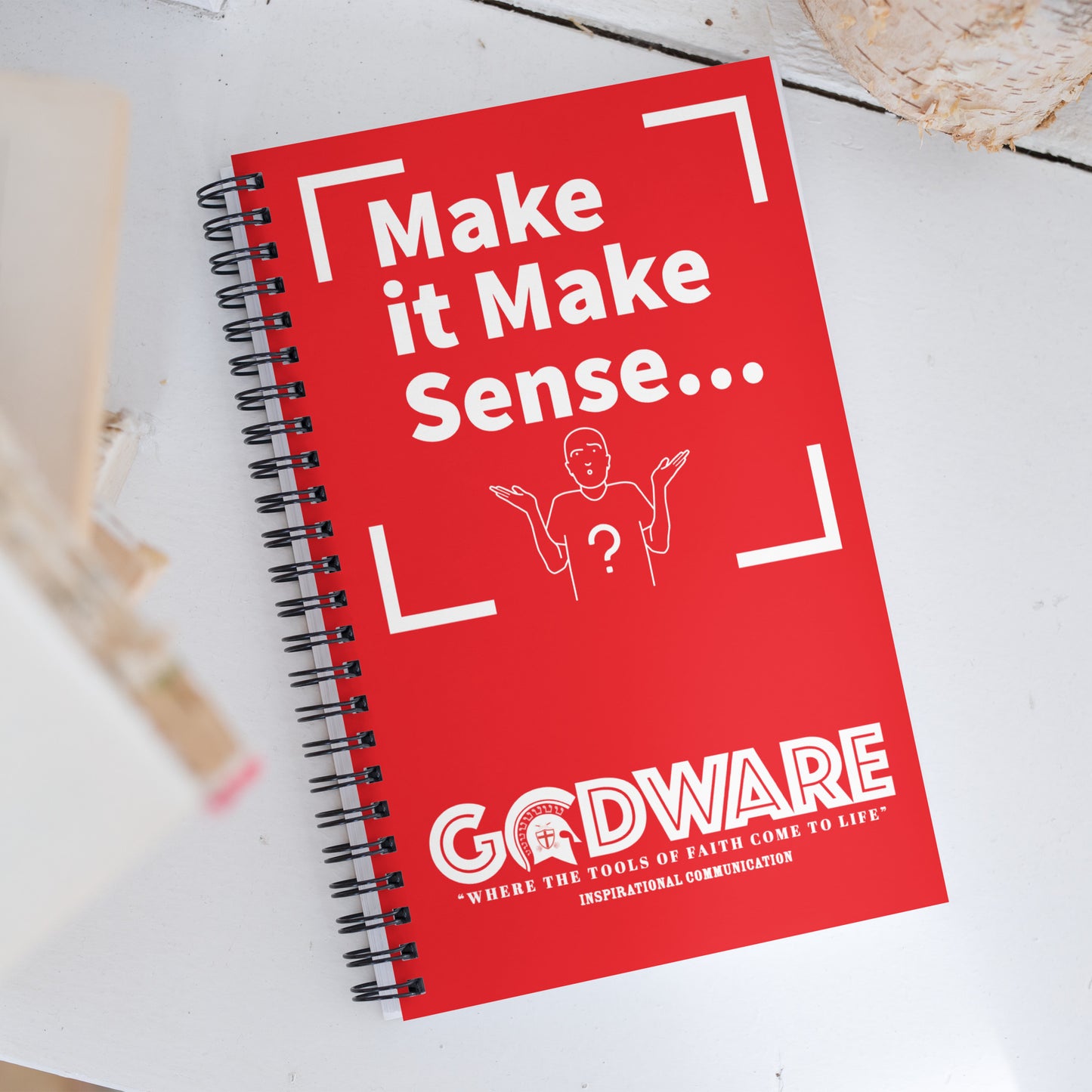 Make it Make Sense Spiral notebook - Red/White