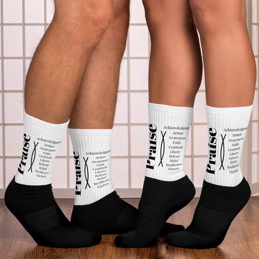 Praise Inspirational Unisex cotton stretch socks