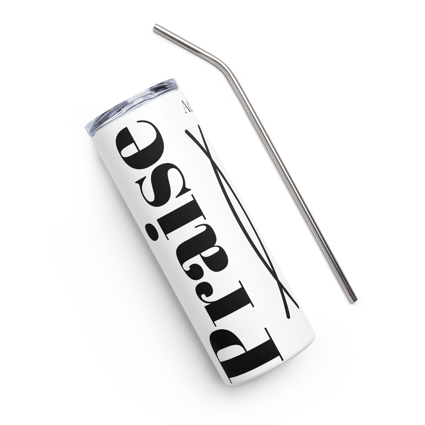 Praise inspirational stainless steel tumbler - White