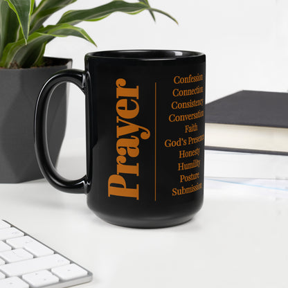 Prayer collection inspirational mug  - Earthtone/Black