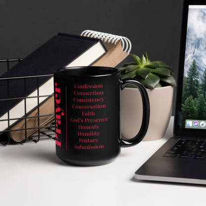 Prayer collection inspirational mug  - Red/Black