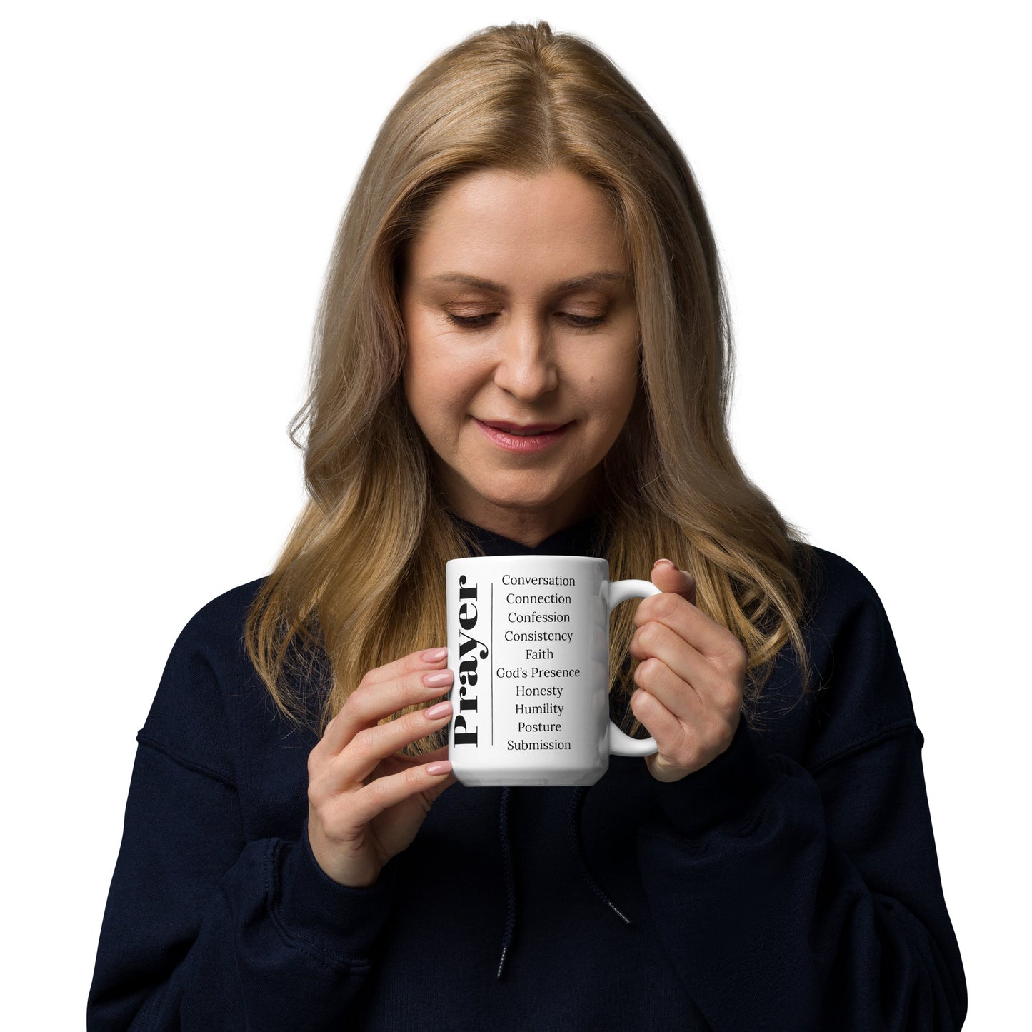 Prayer collection inspirational mug - White/Black