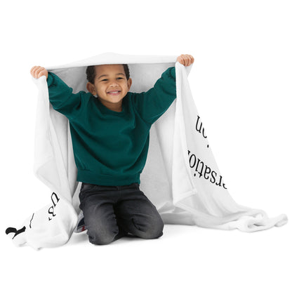 Prayer collection inspirational throw blanket - White/Black