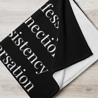 Prayer collection inspirational throw blanket - Black/white