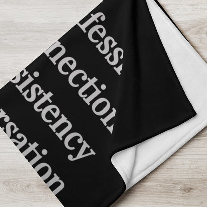 Prayer collection inspirational throw blanket - Grey/Black