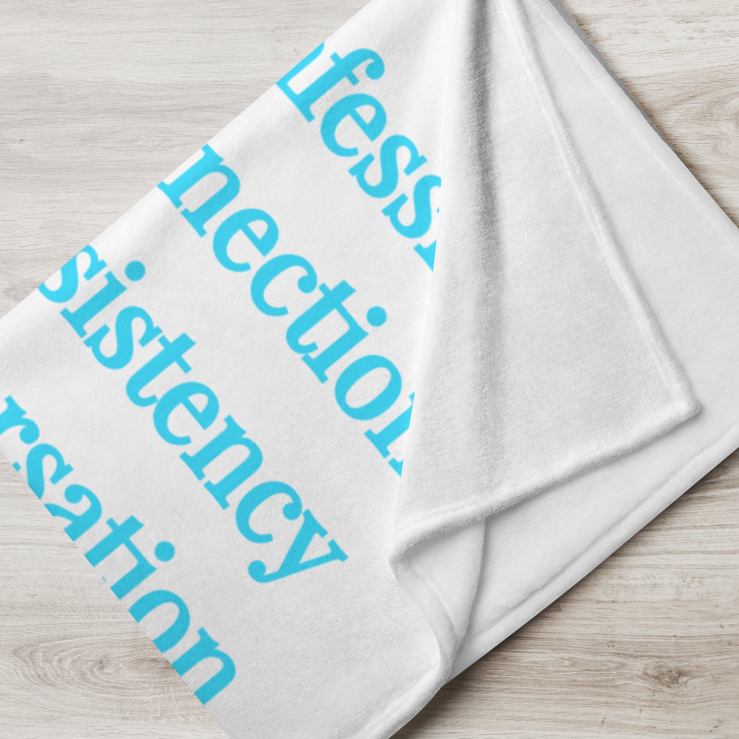 Prayer collection inspirational throw blanket - Turquoise/White