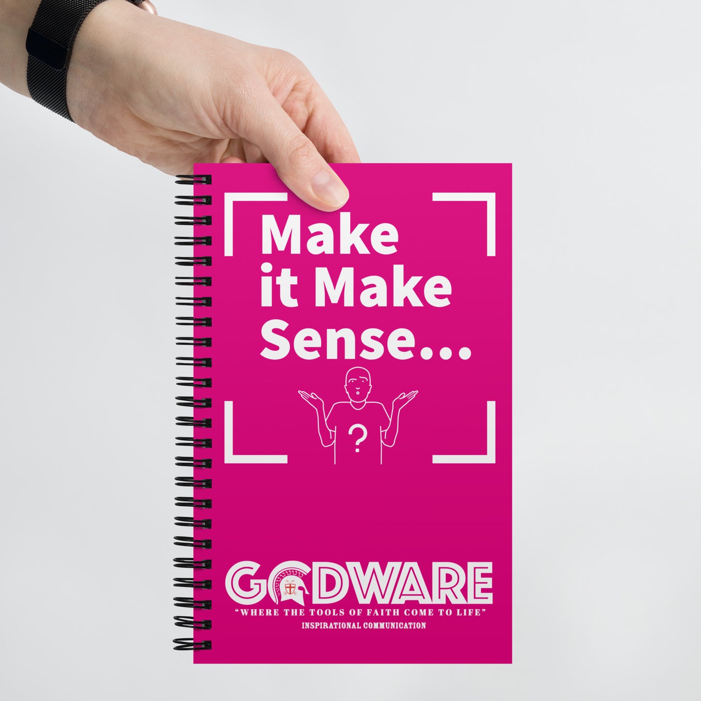 Make it Make Sense Spiral notebook - Pink/White