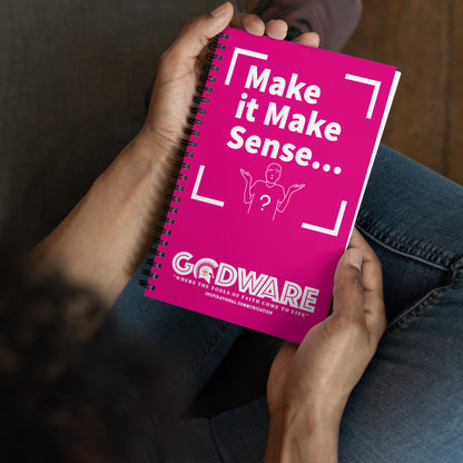 Make it Make Sense Spiral notebook - Pink/White