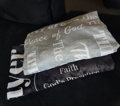 Prayer collection inspirational throw blanket - Earthtone/Black