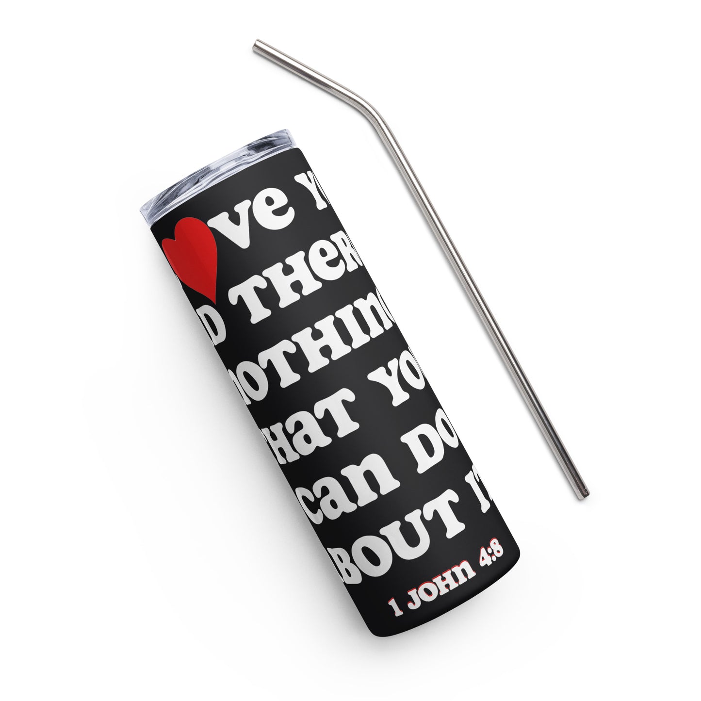 I Love You inspirational tumbler - Black