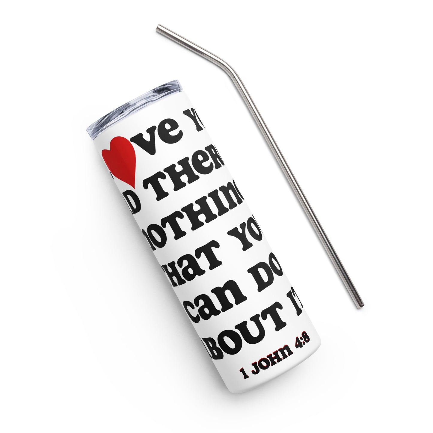 I Love You inspirational tumbler - White