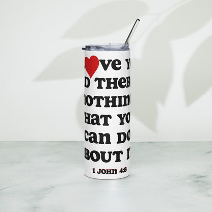 I Love You inspirational tumbler - White