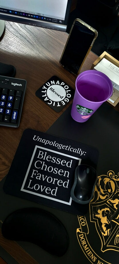 Inspirational Mouse pad - Unapologetic (Black/White)