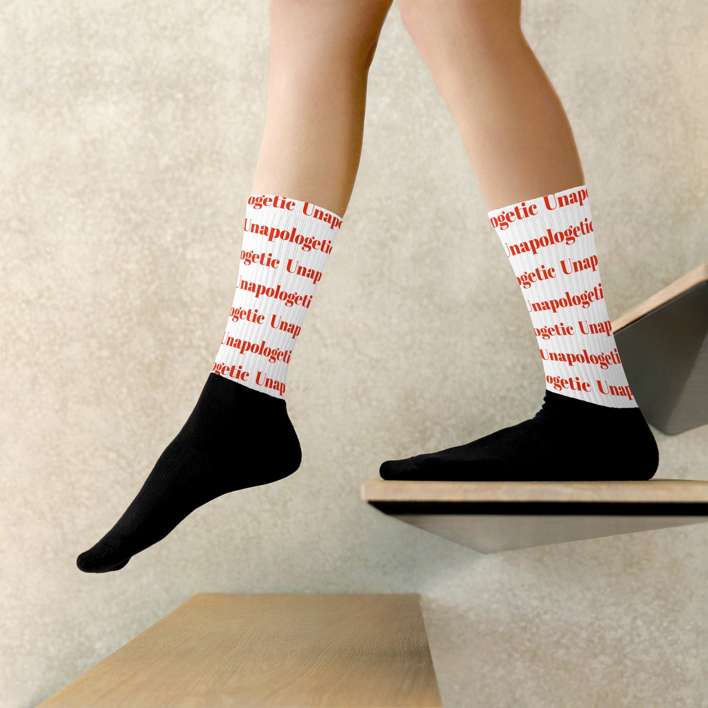 Unapologetic Inspirational Unisex cotton stretch socks