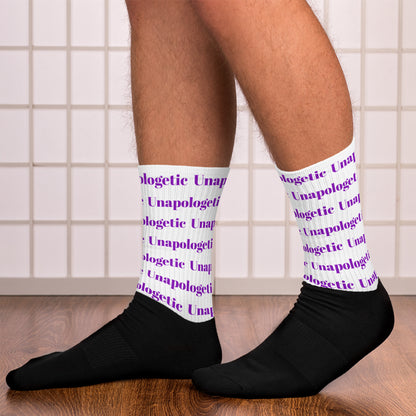 Unapologetic Inspirational Unisex cotton stretch socks