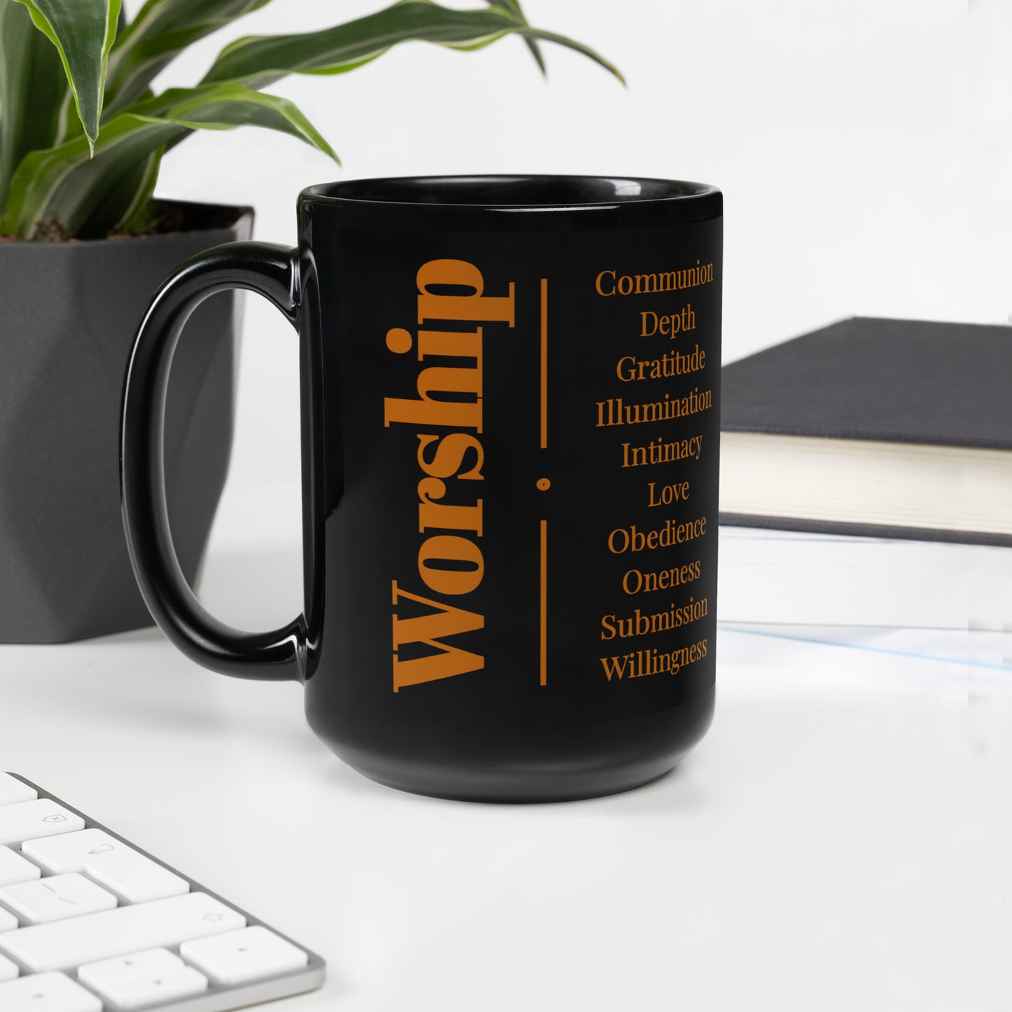 Worship - Earthtone/Black Glossy Mug