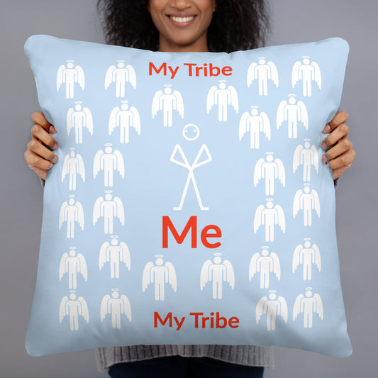 My Tribe Throw Pillow - Blue