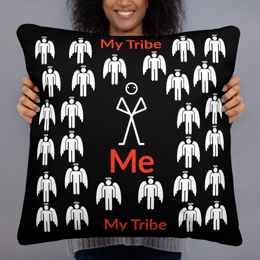 My Tribe Throw Pillow - Black