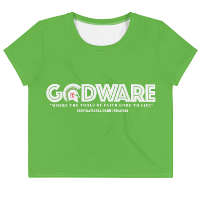 Godware Logo Stretchy Crop Tee - Green