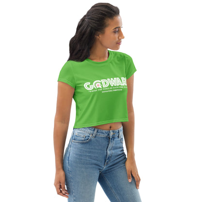 Godware Logo Stretchy Crop Tee - Green