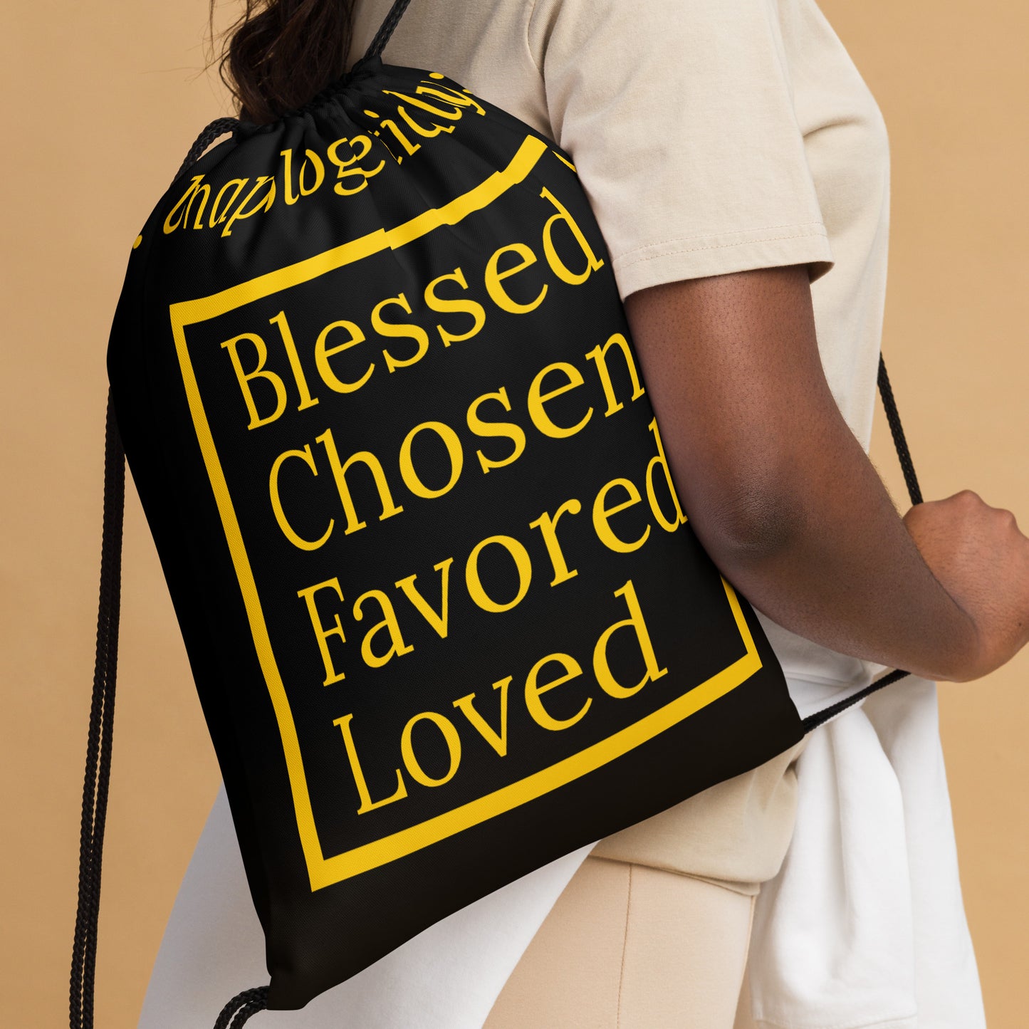 Unapologetic Series Drawstring bag - Black/Gold