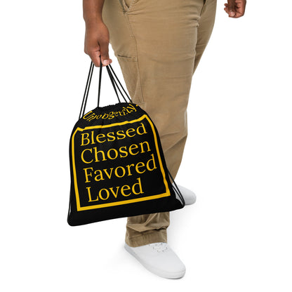 Unapologetic Series Drawstring bag - Black/Gold