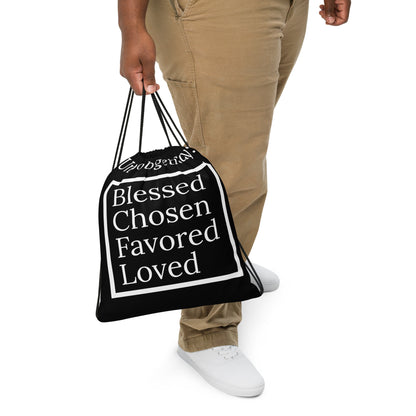 Unapologetic Series Drawstring bag - Black/White