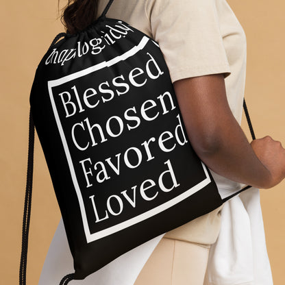 Unapologetic Series Drawstring bag - Black/White