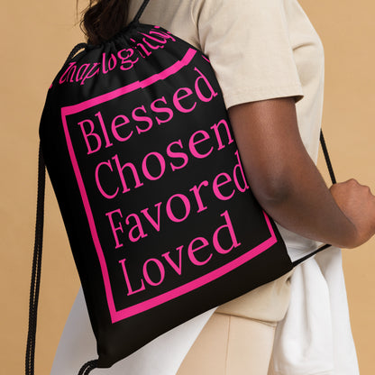 Unapologetic Series Drawstring bag - Pink/Black