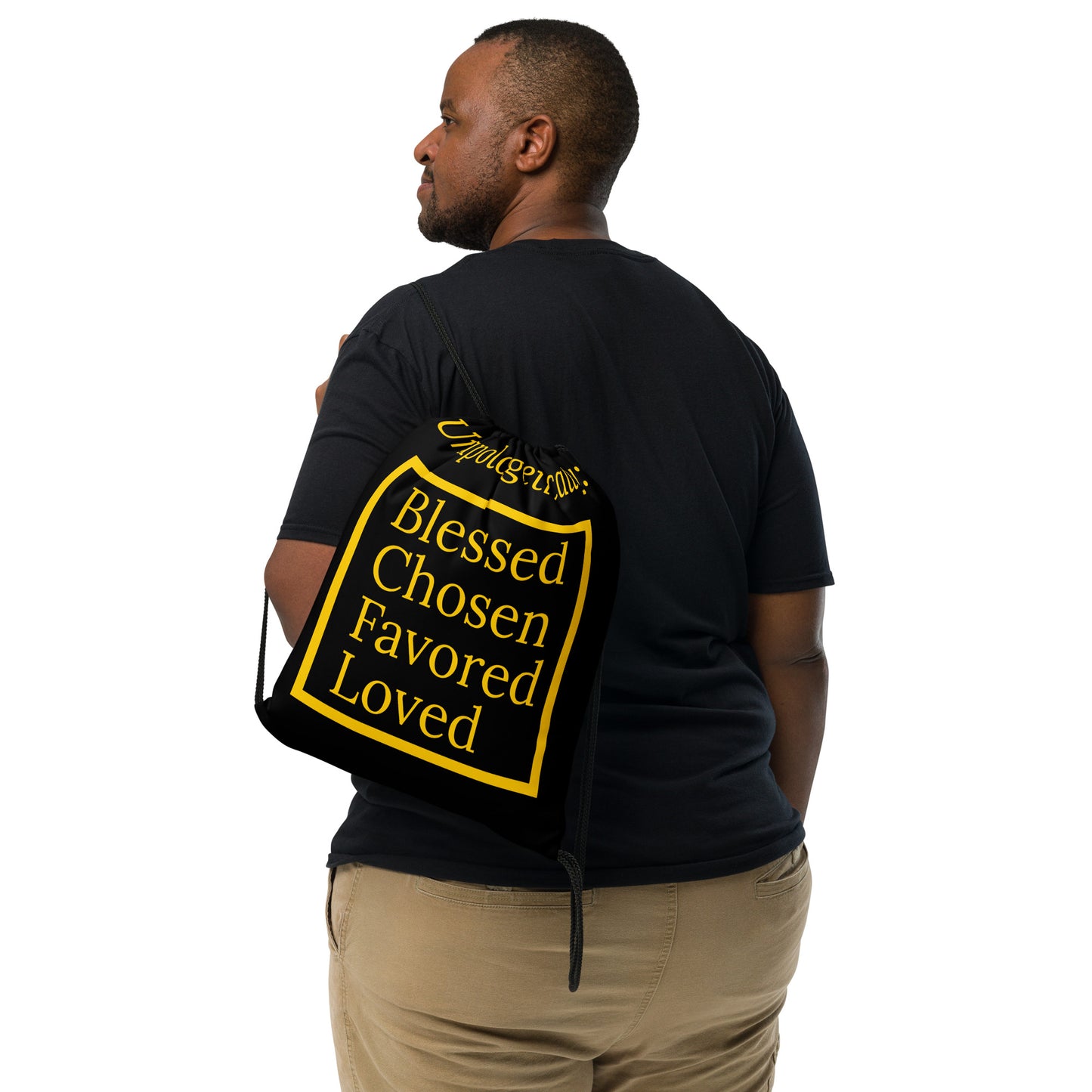 Unapologetic Series Drawstring bag - Black/Gold