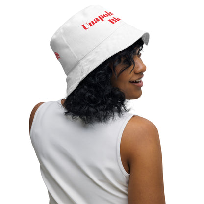 Unapologetically Blessed bucket hat - White/Red