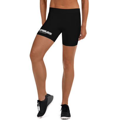 Godware Logo Stretchy Yoga Shorts - Black/White