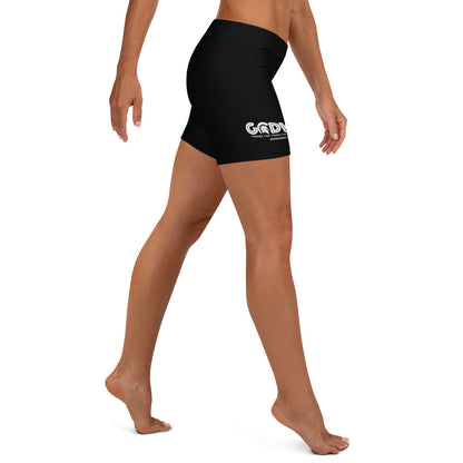 Godware Logo Stretchy Yoga Shorts - Black/White