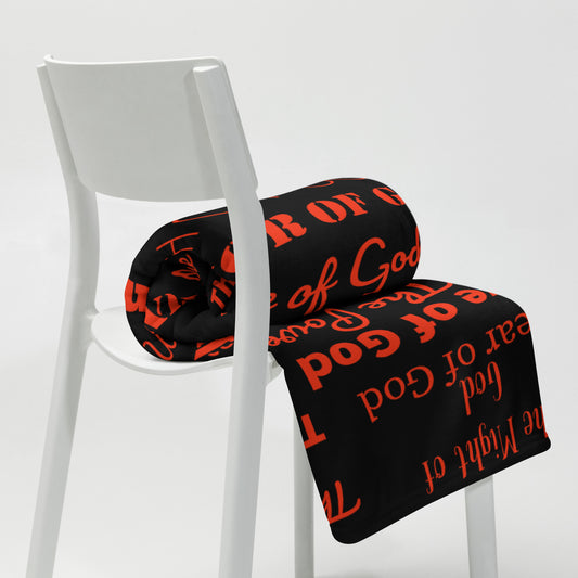 Attributes of God Inspirational Throw blanket - Red/Black