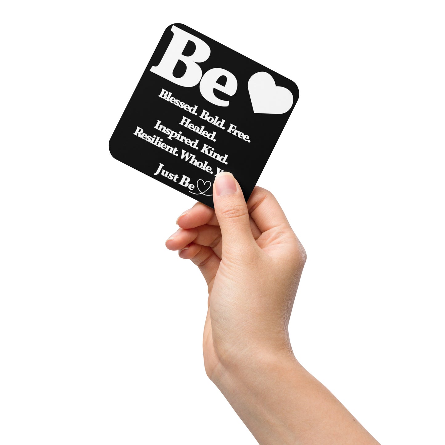 Be Inspired Coaster - Black/White | Faith-Based Home Decor