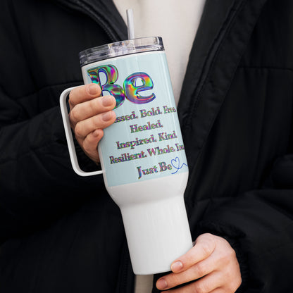 Be Inspired 40 oz Travel mug with a handle - Multi Iridescent