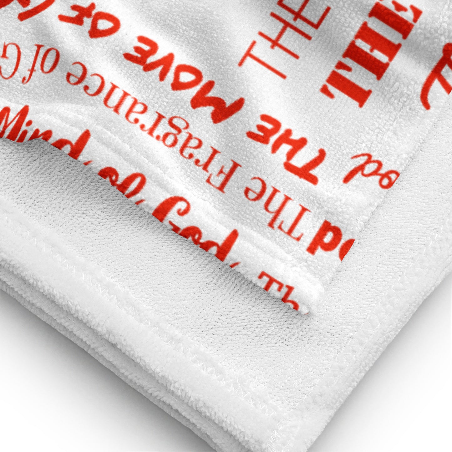 Attributes Hand towel - white/red