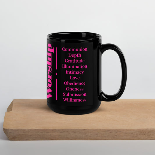 Worship Series Pink/Black Glossy Mug