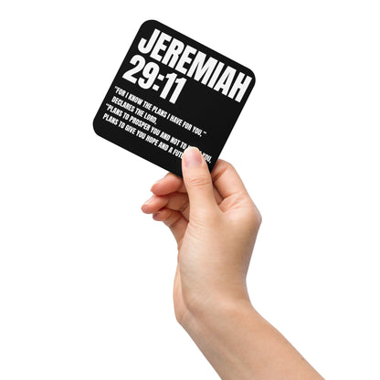 Jeremiah 29:11 Coaster - Faith-Based Cork-Back Coaster | GodWare
