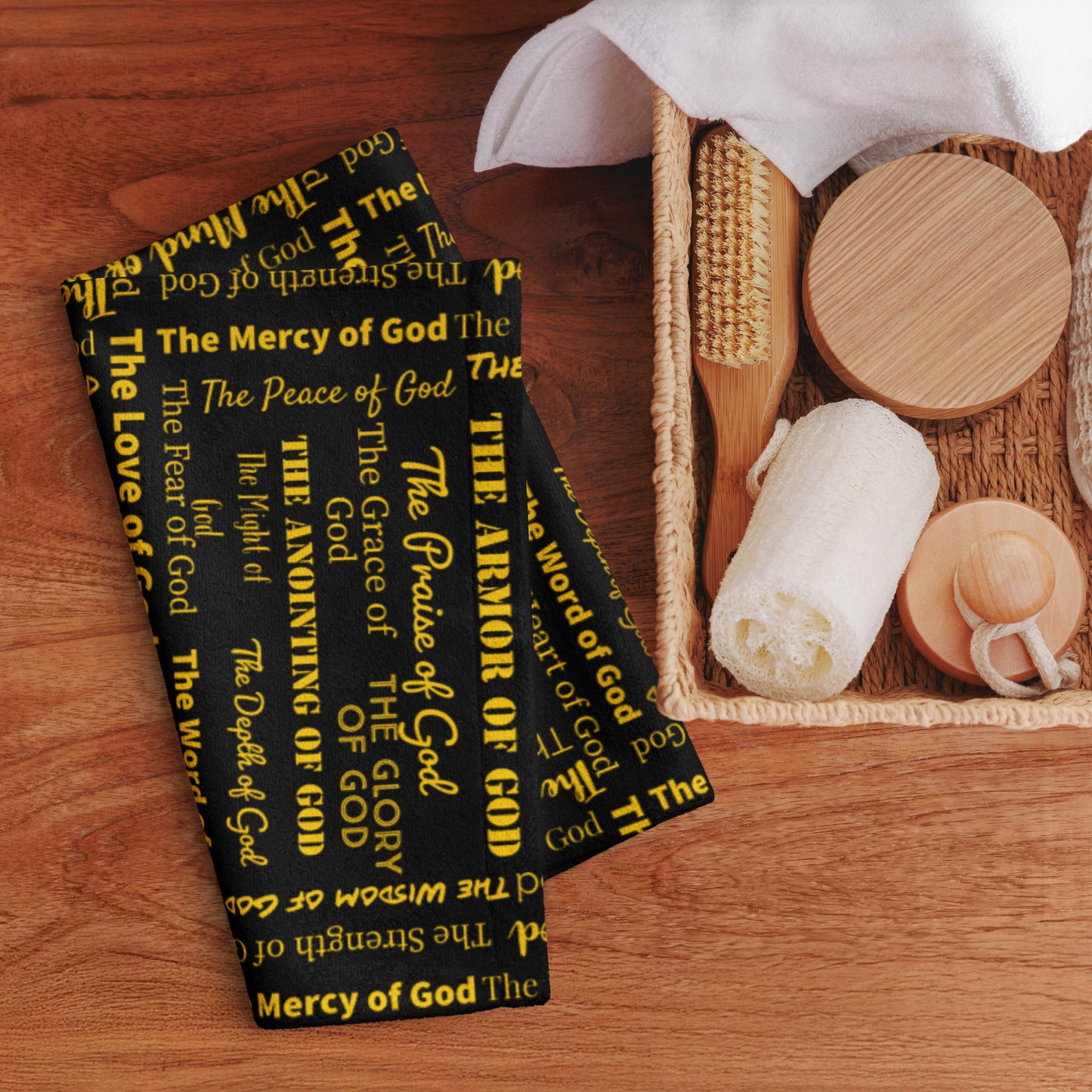 Attributes Hand towel - Yellow/black