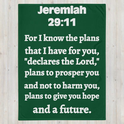 Jeremiah 29 Plush Throw Blanket - Faith-Inspired Home Decor | GodWare